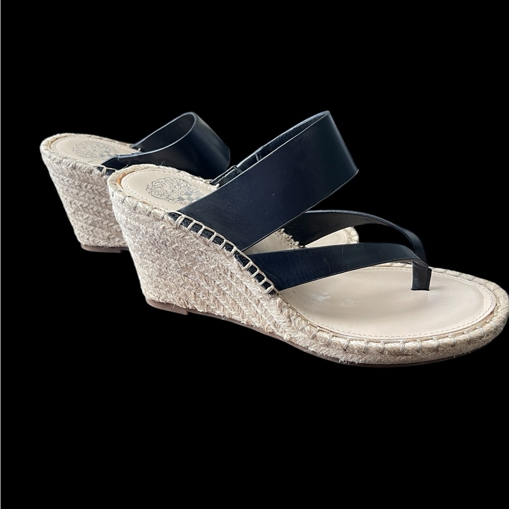 Black Wedge Vince Camuto Sandals
